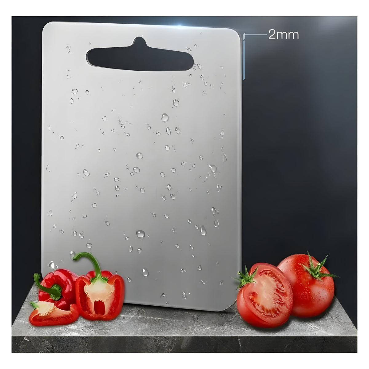 Thick Titanium Cutting Board with Non-Porous Surface