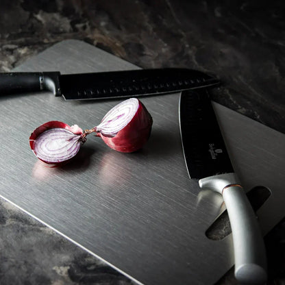Thick Titanium Cutting Board with Non-Porous Surface