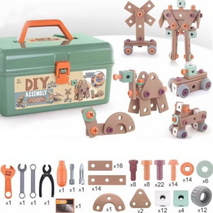 TinyHands Kids Tool Set for Pretend Play and Learning with Toy Tools and Case