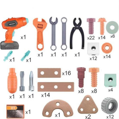 TinyHands Kids Tool Set for Pretend Play and Learning with Toy Tools and Case