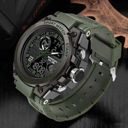 TitanGuard Military Men’s Watch Rugged Analog Digital Multifunction Timepiece