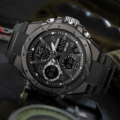 TitanGuard Military Men’s Watch Rugged Analog Digital Multifunction Timepiece