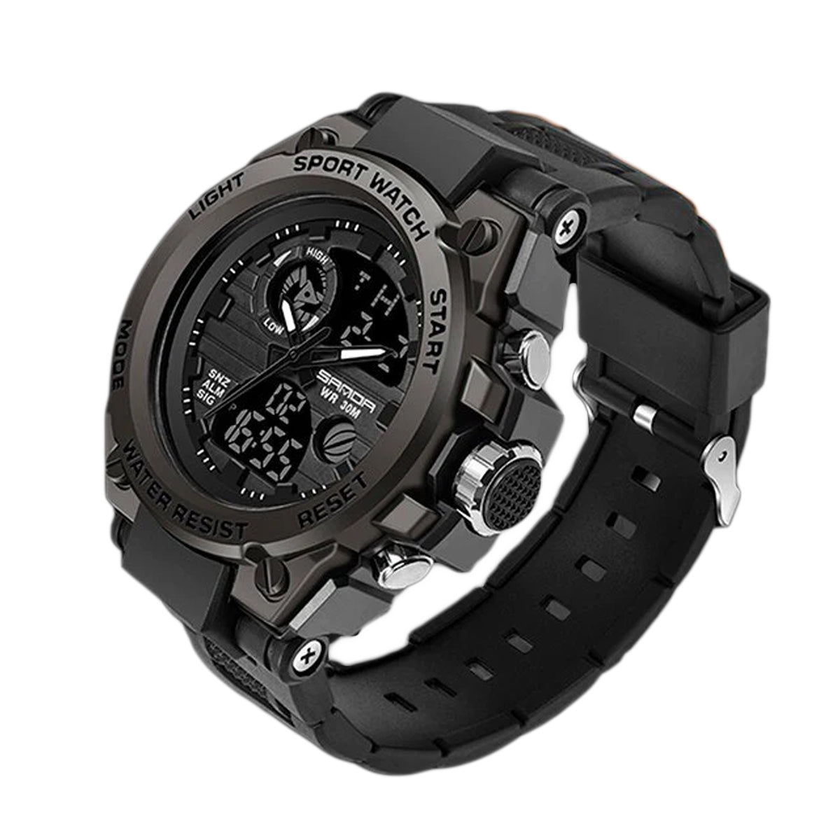TitanGuard Military Men’s Watch Rugged Analog Digital Multifunction Timepiece