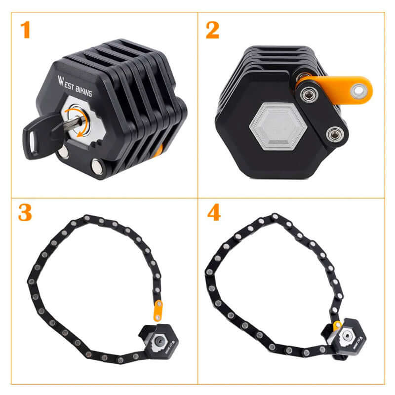 TitanLock Pro Heavy Duty Folding Bike Lock with Mount
