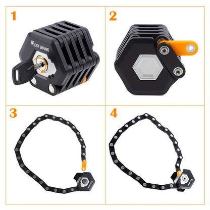 TitanLock Pro Heavy Duty Folding Bike Lock with Mount