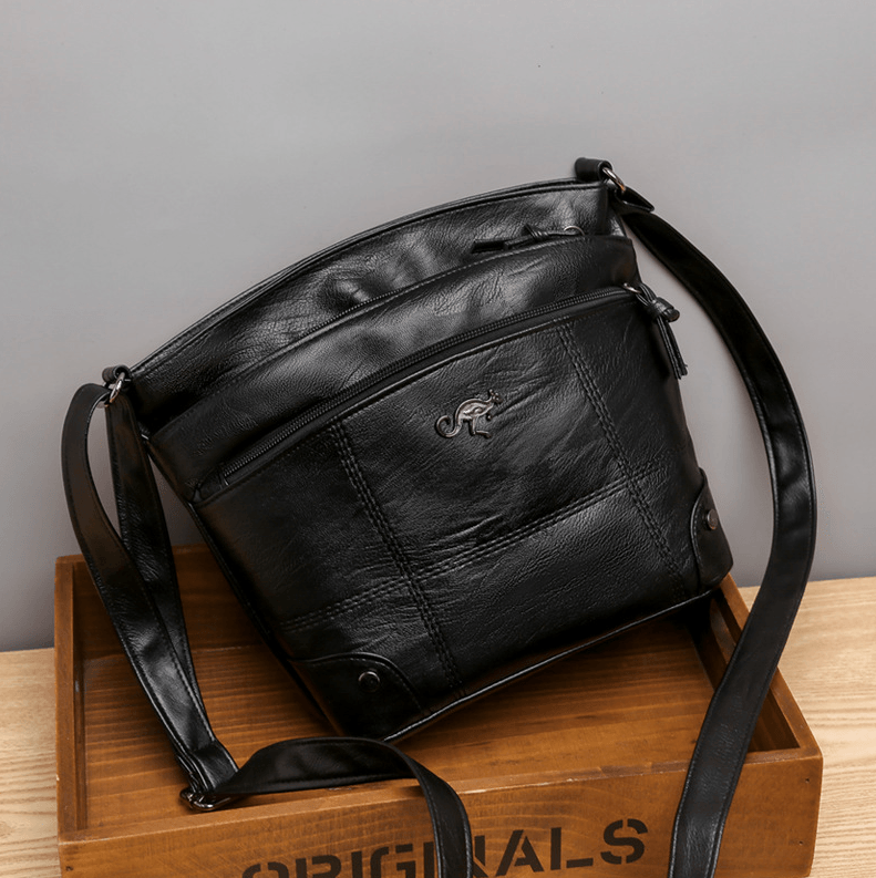 Toli Vintage Leather Shoulder Bag with Spacious Organized Design