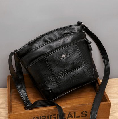 Toli Vintage Leather Shoulder Bag with Spacious Organized Design
