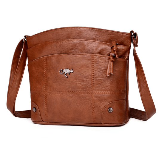 Toli Vintage Leather Shoulder Bag with Spacious Organized Design