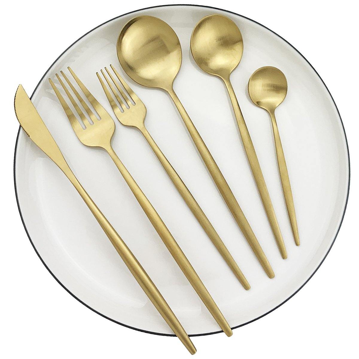 Torin 36 Piece Stainless Steel Cutlery Set Matte Finish Flatware