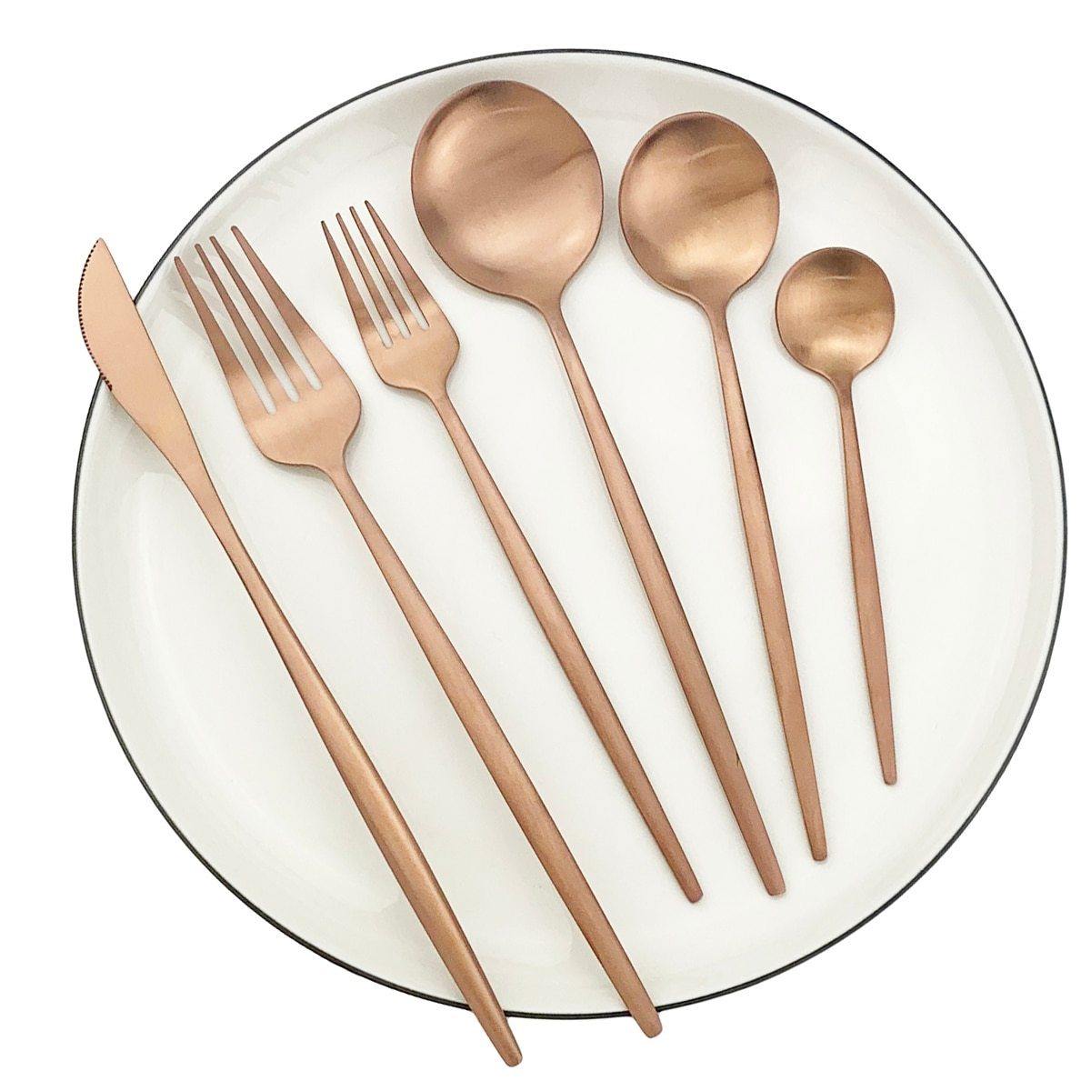 Torin 36 Piece Stainless Steel Cutlery Set Matte Finish Flatware