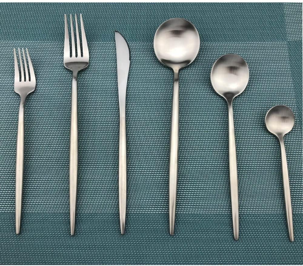 Torin 36 Piece Stainless Steel Cutlery Set Matte Finish Flatware