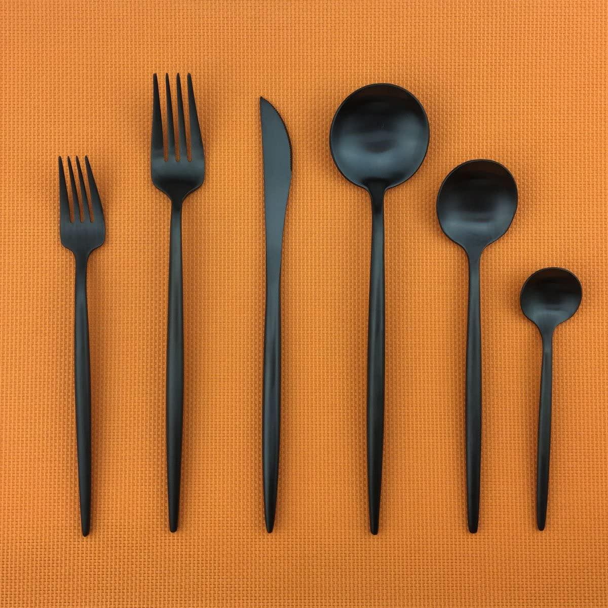 Torin 36 Piece Stainless Steel Cutlery Set Matte Finish Flatware