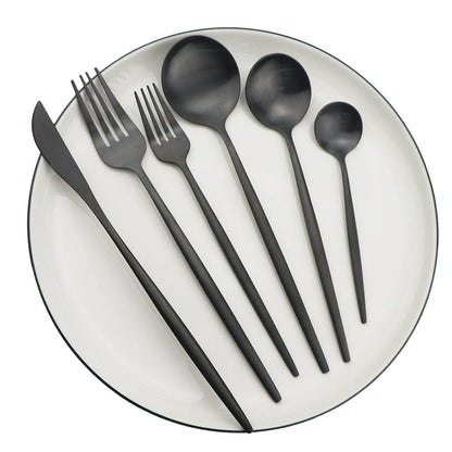 Torin 36 Piece Stainless Steel Cutlery Set Matte Finish Flatware