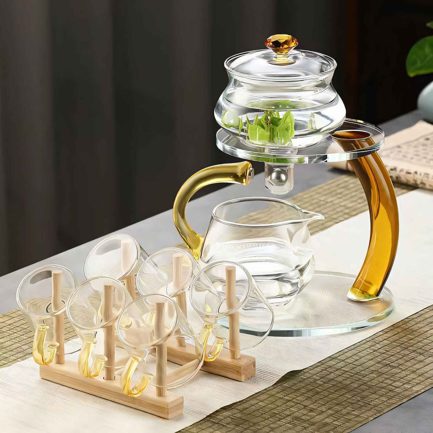 TranquiliTea Magnetic Glass Infuser Teapot