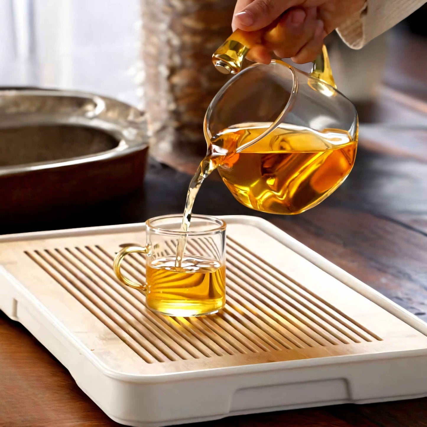 TranquiliTea Magnetic Glass Infuser Teapot