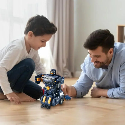 Transforming Robot Car 2 in 1 Police Car and Robot Toy with Lights and Sound