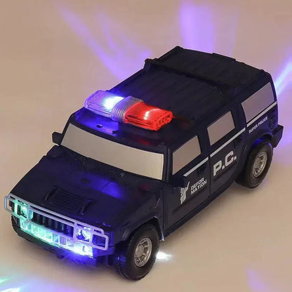 Transforming Robot Car 2 in 1 Police Car and Robot Toy with Lights and Sound