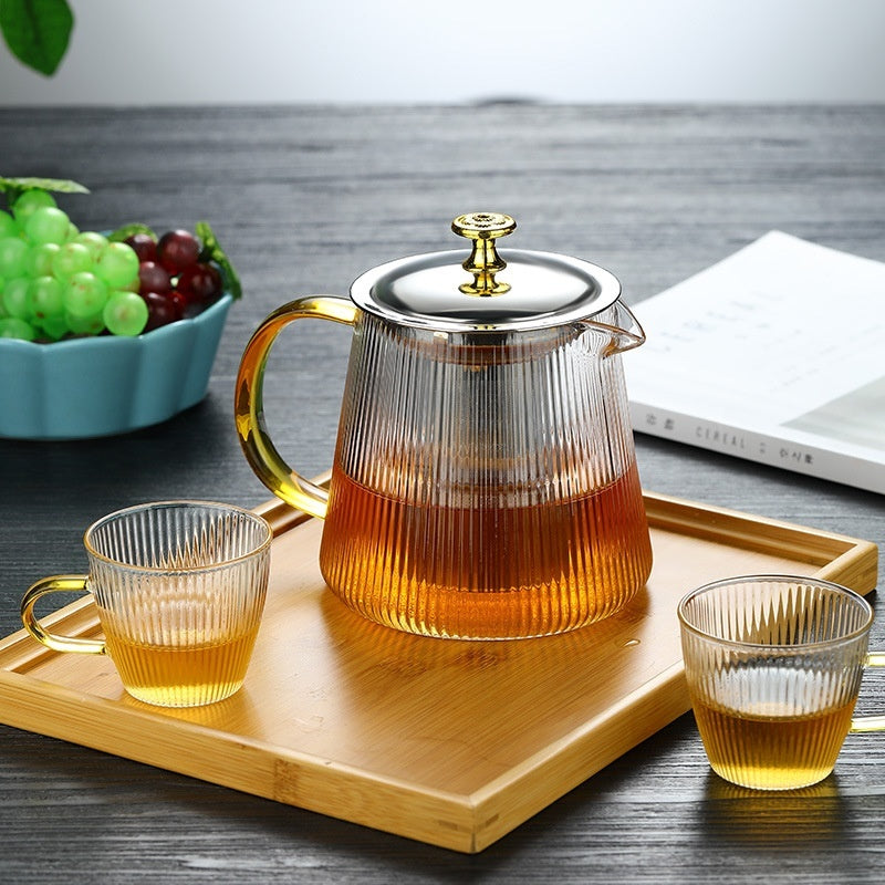 Transpara Heat Resistant Glass Teapot with Modern Clear Design