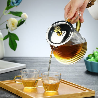 Transpara Heat Resistant Glass Teapot with Modern Clear Design