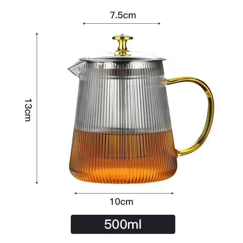 Transpara Heat Resistant Glass Teapot with Modern Clear Design