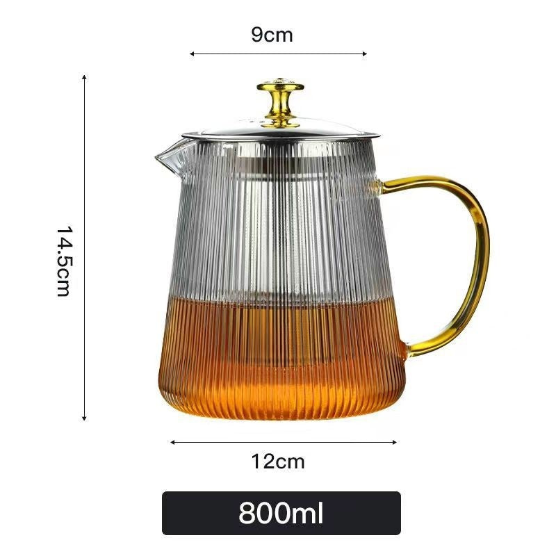 Transpara Heat Resistant Glass Teapot with Modern Clear Design