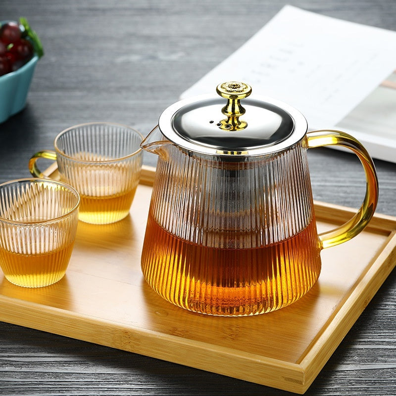 Transpara Heat Resistant Glass Teapot with Modern Clear Design