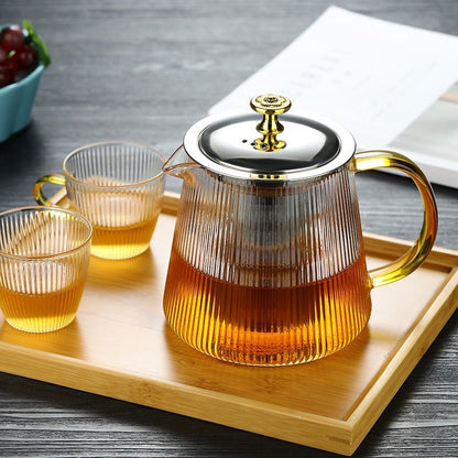Transpara Heat Resistant Glass Teapot with Modern Clear Design