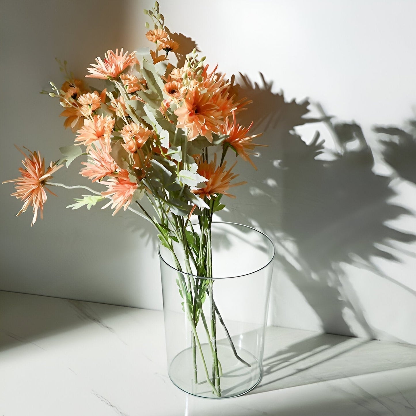 Transparent Modern Trash Can with Minimalist Space Saving Design