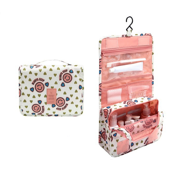 TravelEase Water Resistant Toiletry Bag with Hanging Hook