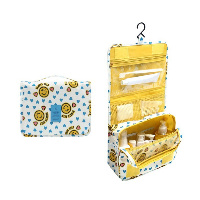 TravelEase Water Resistant Toiletry Bag with Hanging Hook