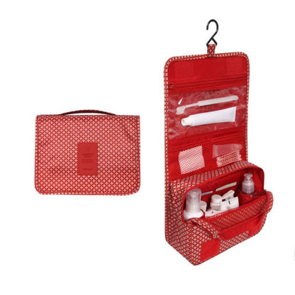 TravelEase Water Resistant Toiletry Bag with Hanging Hook