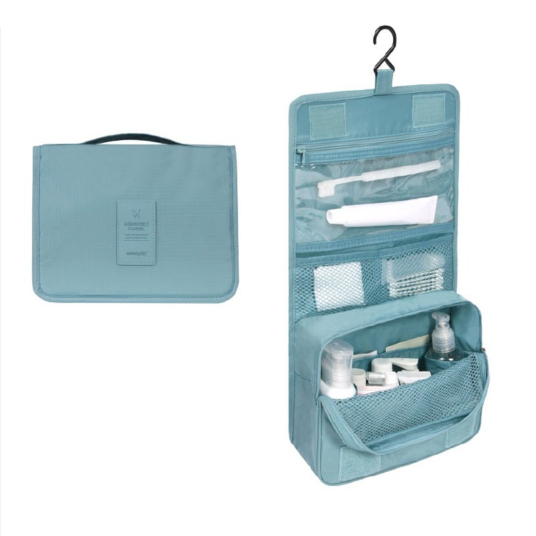 TravelEase Water Resistant Toiletry Bag with Hanging Hook