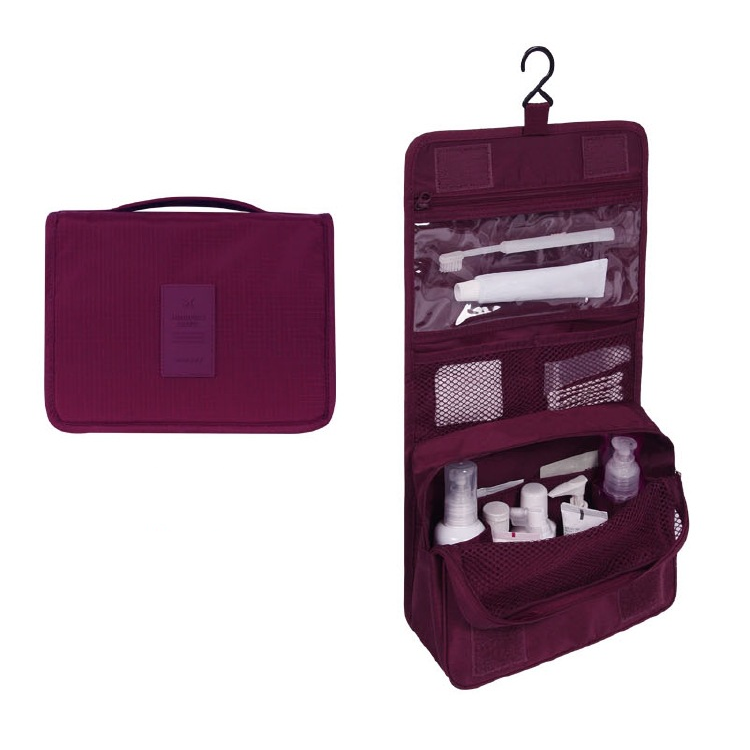 TravelEase Water Resistant Toiletry Bag with Hanging Hook