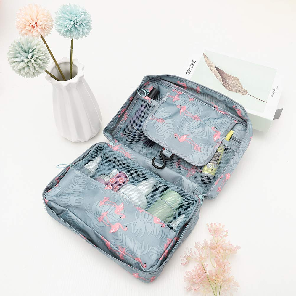 TravelEase Water Resistant Toiletry Bag with Hanging Hook