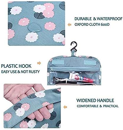 TravelEase Water Resistant Toiletry Bag with Hanging Hook
