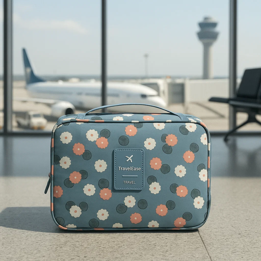 TravelEase Water Resistant Toiletry Bag with Hanging Hook