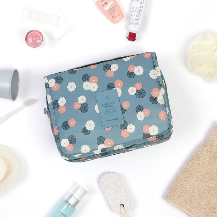TravelEase Water Resistant Toiletry Bag with Hanging Hook