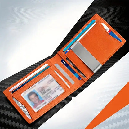 TravelPrime RFID Blocking Slim Travel Wallet Carbon Look Bi Fold