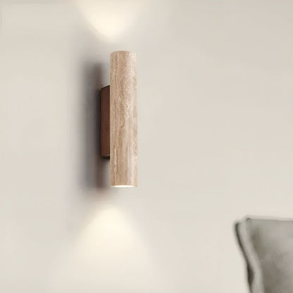 Travertine LED Wall Light – Wabi-Sabi Natural Stone Lamp with Warm White Glow