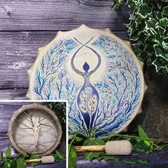 Tree of Life Handcrafted Shaman Drum – Meditation & Sound Healing Instrument