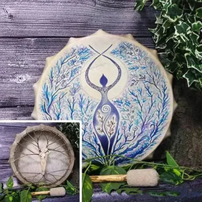Tree of Life Handcrafted Shaman Drum – Meditation & Sound Healing Instrument