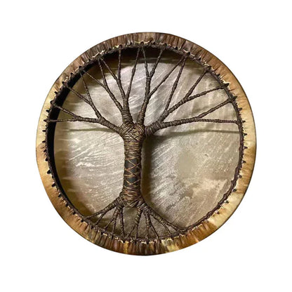Tree of Life Handcrafted Shaman Drum – Meditation & Sound Healing Instrument