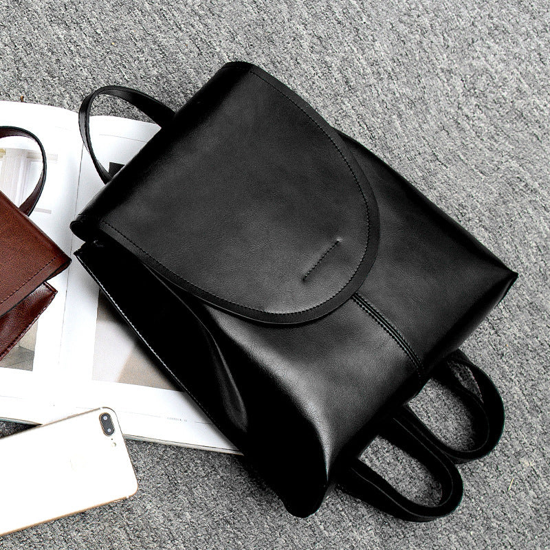 Trendy Leather Backpack for Women Stylish Everyday Travel Bag