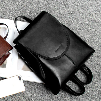Trendy Leather Backpack for Women Stylish Everyday Travel Bag