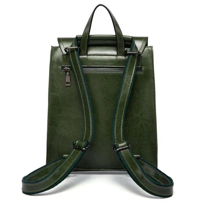 Trendy Leather Backpack for Women Stylish Everyday Travel Bag