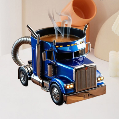 Truck Shaped Ceramic Coffee Mug Handcrafted Driver Gift
