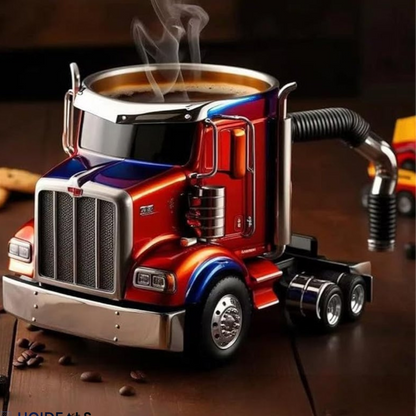 Truck Shaped Ceramic Coffee Mug Handcrafted Driver Gift