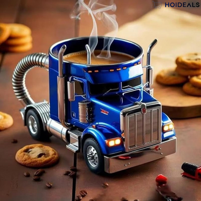 Truck Shaped Ceramic Coffee Mug Handcrafted Driver Gift