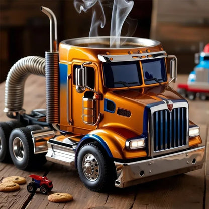 Truck Shaped Ceramic Coffee Mug Handcrafted Driver Gift