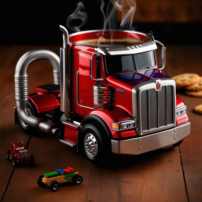 Truck Shaped Ceramic Coffee Mug Handcrafted Driver Gift